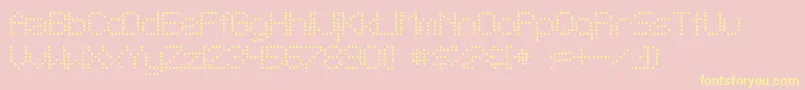 SfTelegraphicLightBold Font – Yellow Fonts on Pink Background