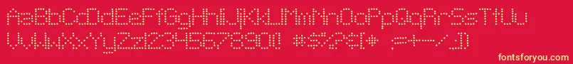SfTelegraphicLightBold Font – Yellow Fonts on Red Background