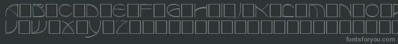BaudierRegular-Schriftart – Graue Schriften auf schwarzem Hintergrund