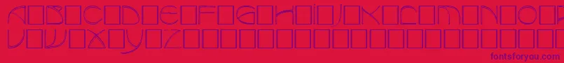 Fonte BaudierRegular – fontes roxas em um fundo vermelho