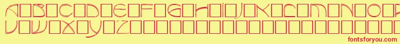 BaudierRegular Font – Red Fonts on Yellow Background