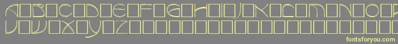 BaudierRegular Font – Yellow Fonts on Gray Background