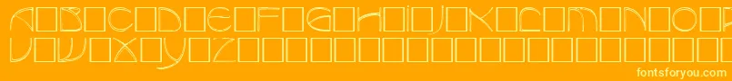 BaudierRegular Font – Yellow Fonts on Orange Background