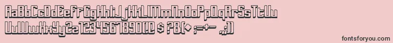 フォントDymedaShadow – ピンクの背景に黒い文字