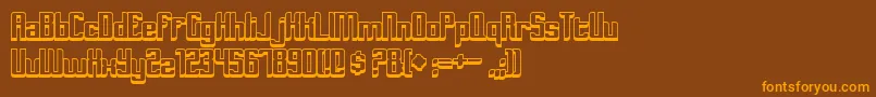 DymedaShadow Font – Orange Fonts on Brown Background