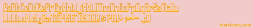 Шрифт DymedaShadow – оранжевые шрифты на розовом фоне