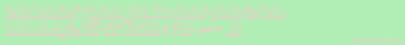 Fonte DymedaShadow – fontes rosa em um fundo verde