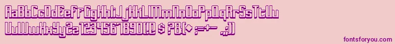 DymedaShadow Font – Purple Fonts on Pink Background