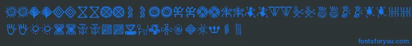 More about BacatР° Font BacatР° Font – Blue Fonts on Black Background