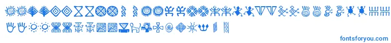 フォントBacatР° – 白い背景に青い文字