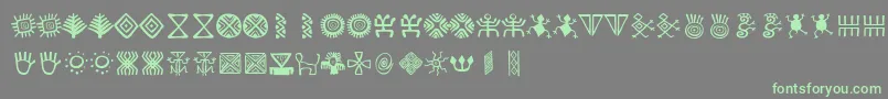 BacatР°-fontti – vihreät fontit harmaalla taustalla