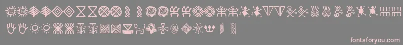 BacatР°-fontti – vaaleanpunaiset fontit harmaalla taustalla