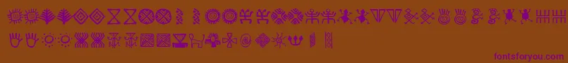 Czcionka BacatР° – fioletowe czcionki na brązowym tle