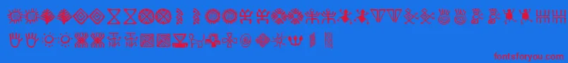 BacatР° Font – Red Fonts on Blue Background