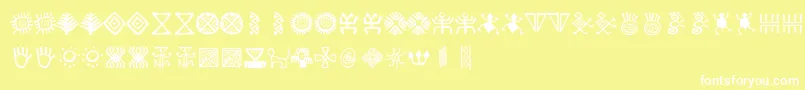 BacatР°-fontti – valkoiset fontit keltaisella taustalla
