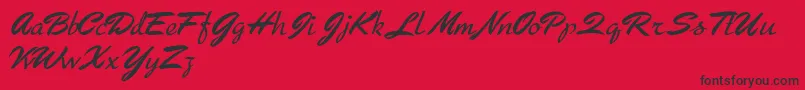 Arresto Font – Black Fonts on Red Background