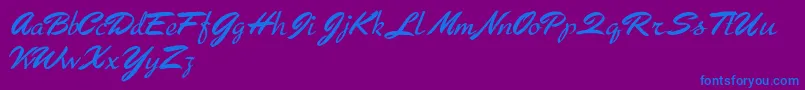 Arresto Font – Blue Fonts on Purple Background