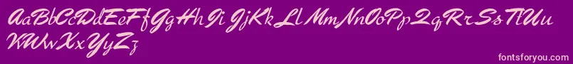 Arresto Font – Pink Fonts on Purple Background