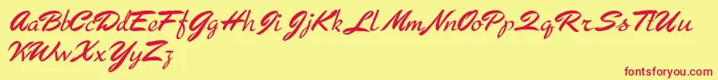 Arresto Font – Red Fonts on Yellow Background