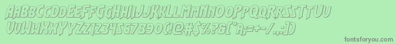 Flashrogersout Font – Gray Fonts on Green Background
