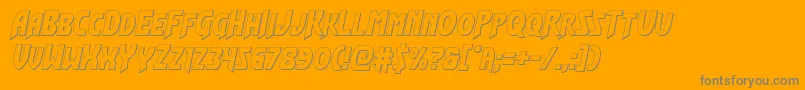 Flashrogersout Font – Gray Fonts on Orange Background