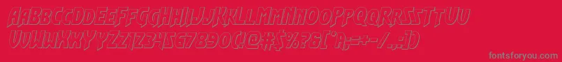 Flashrogersout Font – Gray Fonts on Red Background