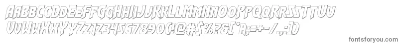 Flashrogersout-fontti – harmaat kirjasimet valkoisella taustalla