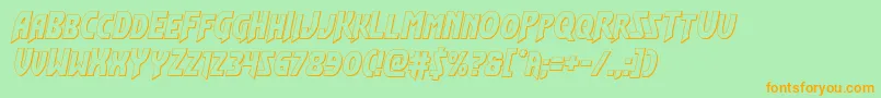 Flashrogersout Font – Orange Fonts on Green Background