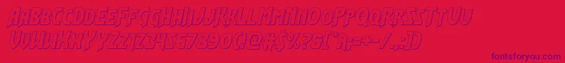 Шрифт Flashrogersout – фиолетовые шрифты на красном фоне