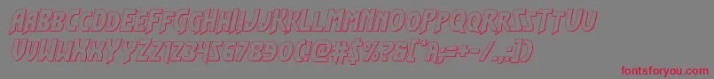 フォントFlashrogersout – 赤い文字の灰色の背景
