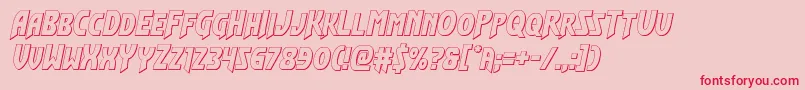 フォントFlashrogersout – ピンクの背景に赤い文字