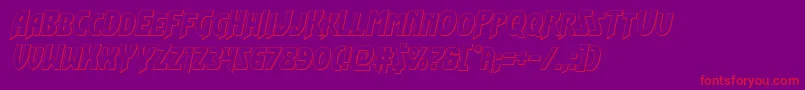 Flashrogersout Font – Red Fonts on Purple Background
