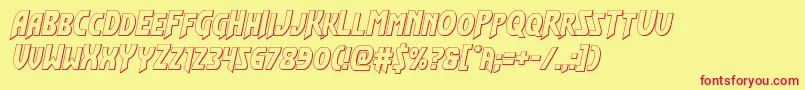 Flashrogersout Font – Red Fonts on Yellow Background