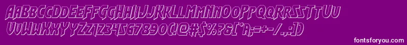 Flashrogersout Font – White Fonts on Purple Background