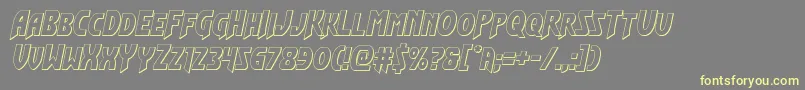 Flashrogersout Font – Yellow Fonts on Gray Background