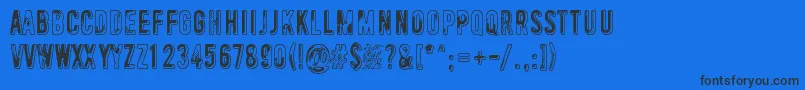 LowerAtmosphere Font – Black Fonts on Blue Background