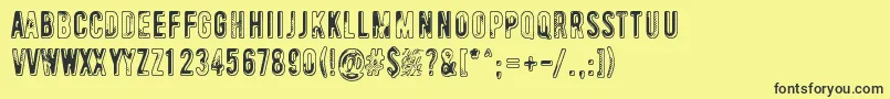 LowerAtmosphere Font – Black Fonts on Yellow Background