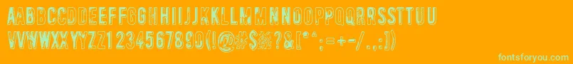 LowerAtmosphere Font – Green Fonts on Orange Background