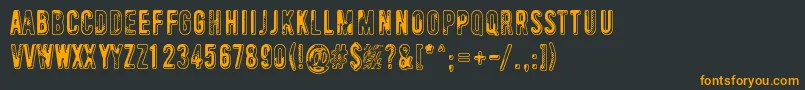 LowerAtmosphere Font – Orange Fonts on Black Background