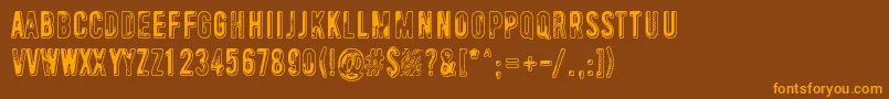 LowerAtmosphere Font – Orange Fonts on Brown Background