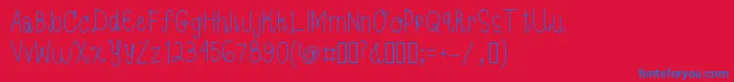 Bloom Font – Blue Fonts on Red Background