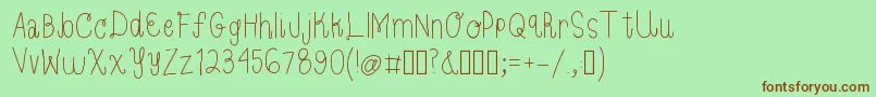 Bloom Font – Brown Fonts on Green Background