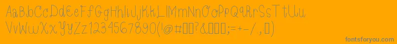 Bloom Font – Gray Fonts on Orange Background