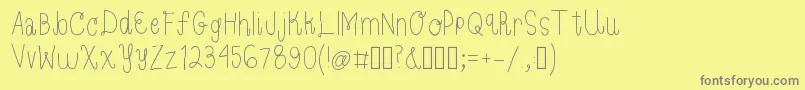 Bloom Font – Gray Fonts on Yellow Background