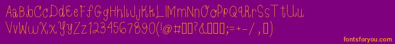 Bloom Font – Orange Fonts on Purple Background