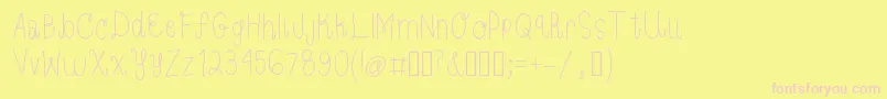 Bloom Font – Pink Fonts on Yellow Background