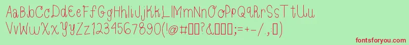 Bloom Font – Red Fonts on Green Background