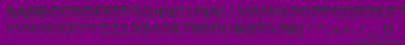 Wetpet-Schriftart – Schwarze Schriften auf violettem Hintergrund