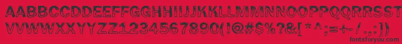 Wetpet Font – Black Fonts on Red Background