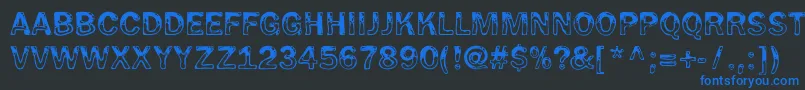 Wetpet Font – Blue Fonts on Black Background